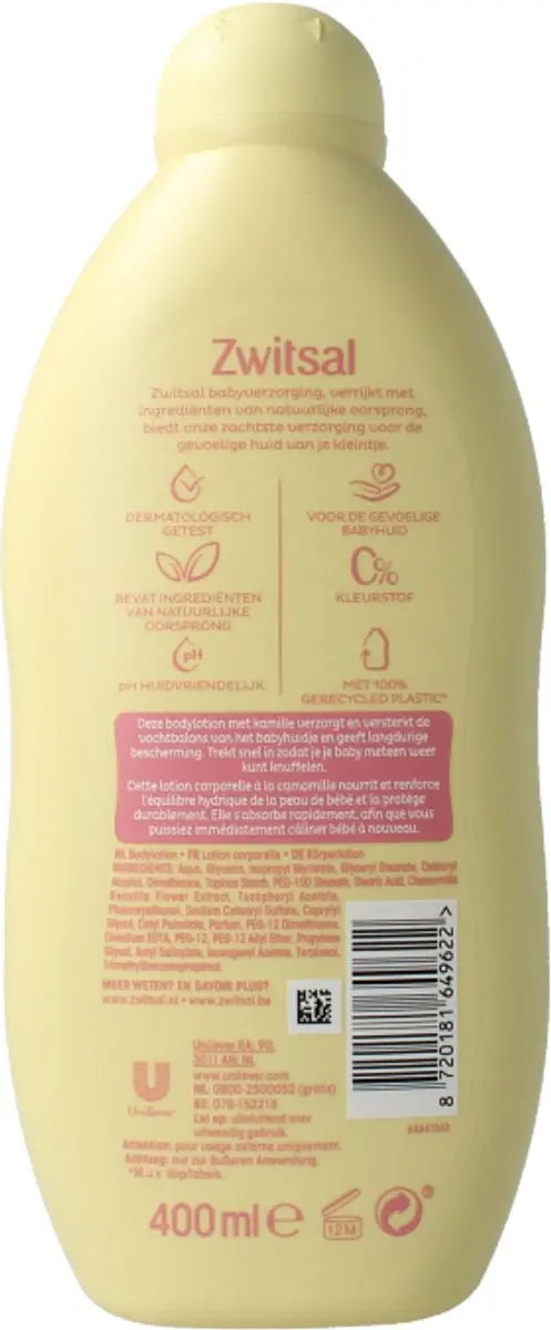 Zwitsal Baby Bodylotion 400ml - Kamille
