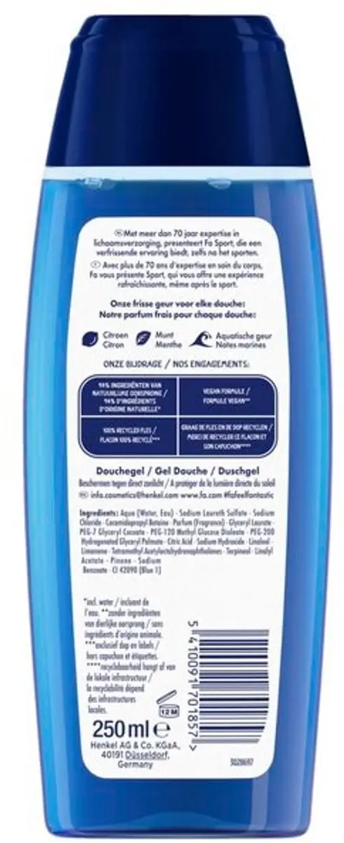 Fa Men Active Sport Douchegel Green Citrus 250ml
