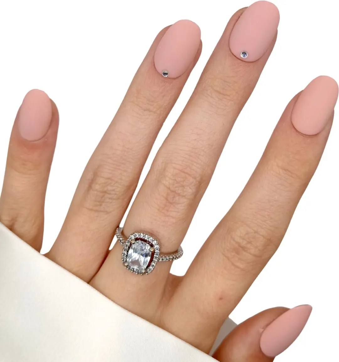 SD Press on Nails B-40 Plaknagels - 20 Stuks - Nude Matte