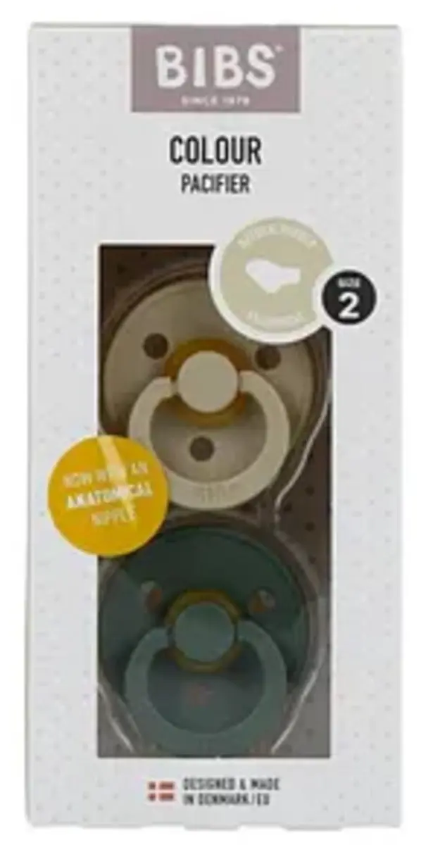 BIBS Fopspeen Anatomisch 6-18 Mnd - 2 Stuks - Vanilla/Pine