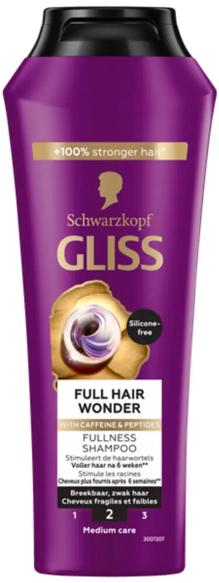 Gliss Shampoo Full Hair Wonder - 12x250ml - afbeelding 6 van 6