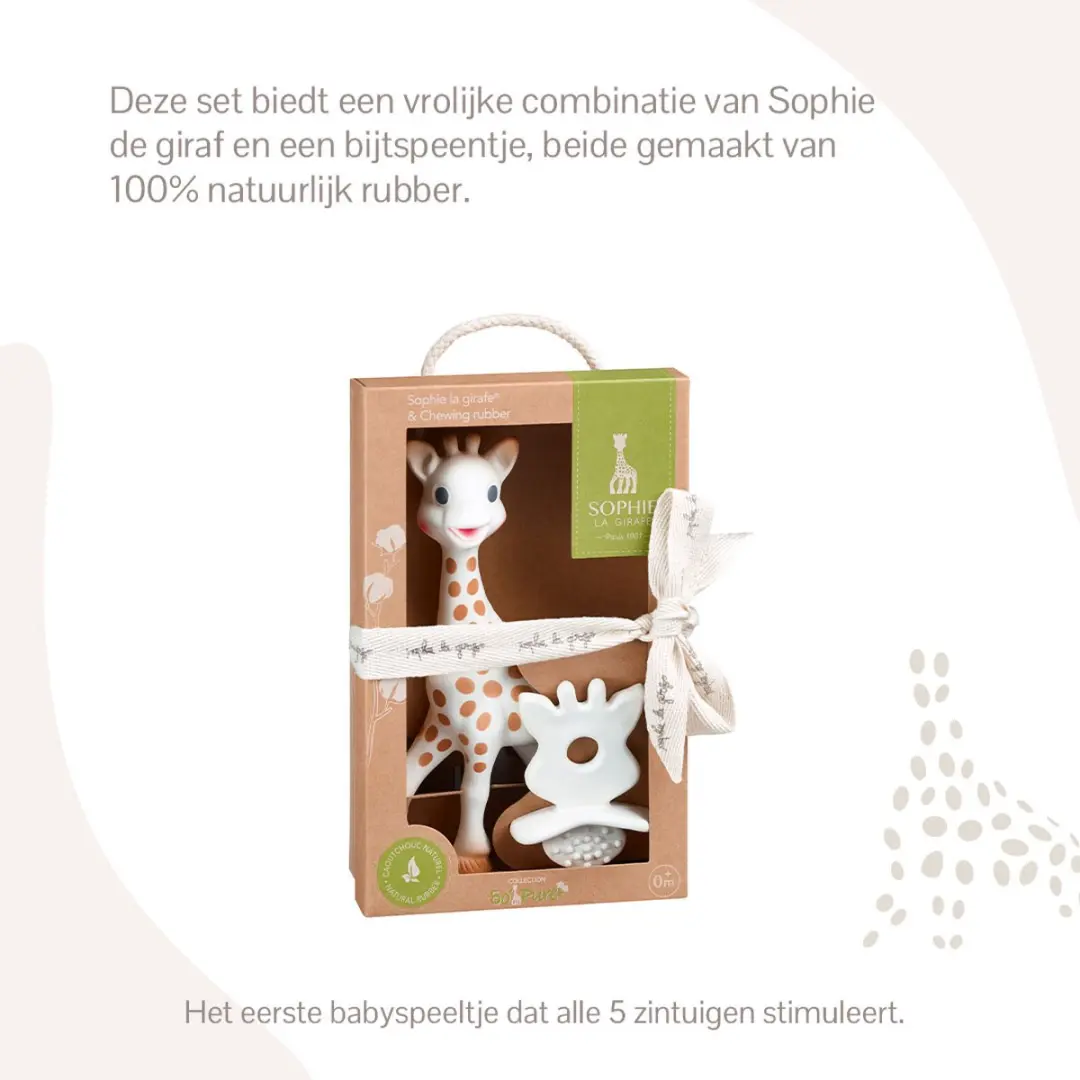 Sophie de Giraf So'Pure Bijtspeelgoed Set - Beige/Bruin
