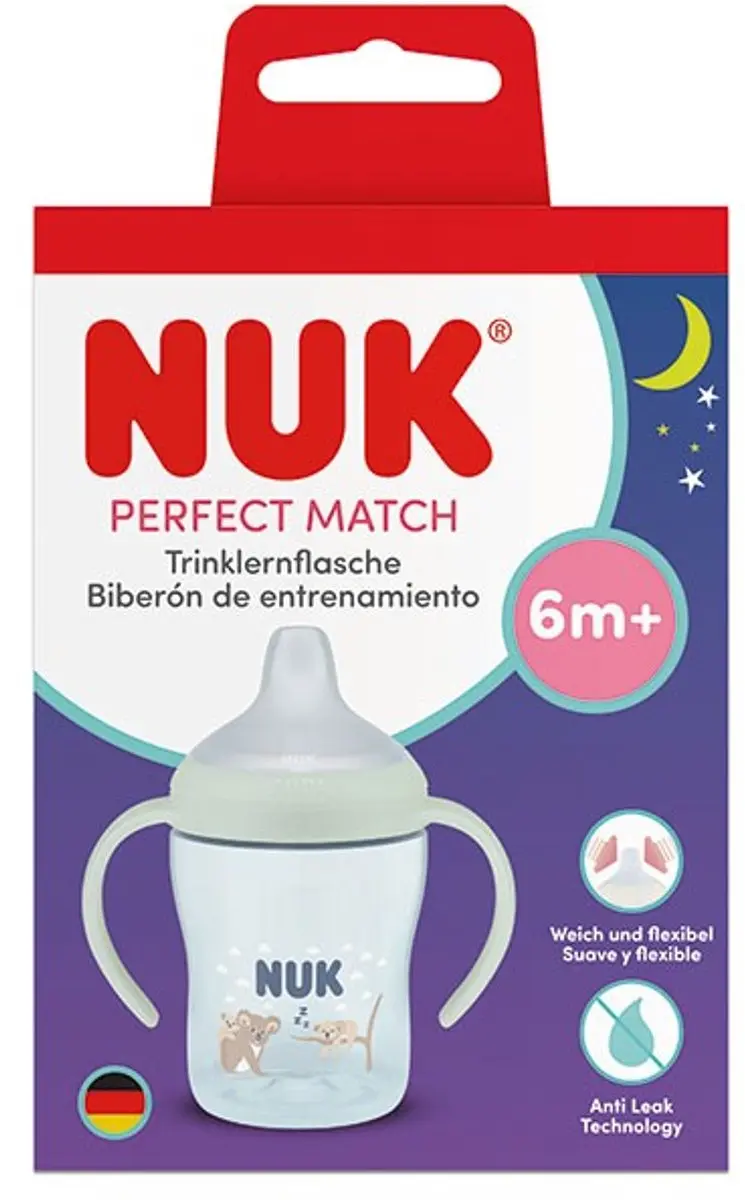 NUK Oefenbeker 150ml - Anti-lek Glow in the dark - Koala