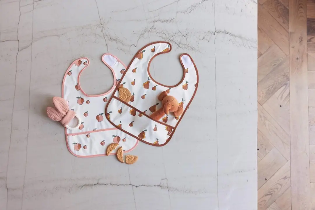 Jollein Slab Waterproof Peach Slabbetjes - 2 Stuks 40cm