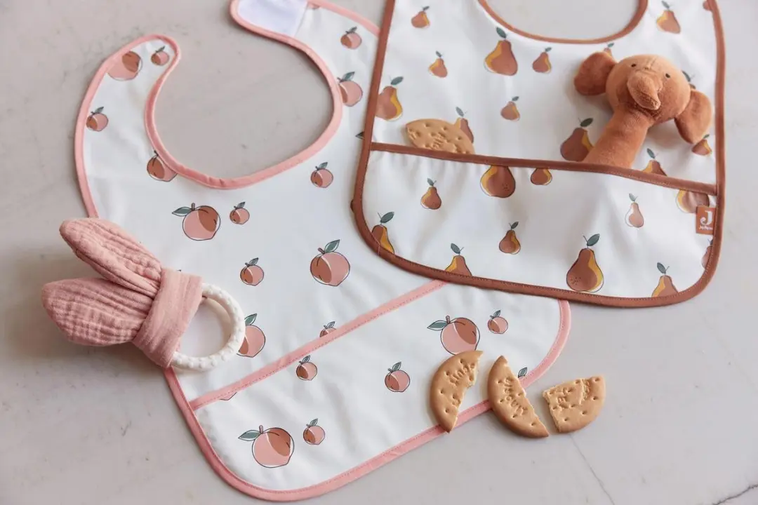 Jollein Slab Waterproof Peach Slabbetjes - 2 Stuks 40cm