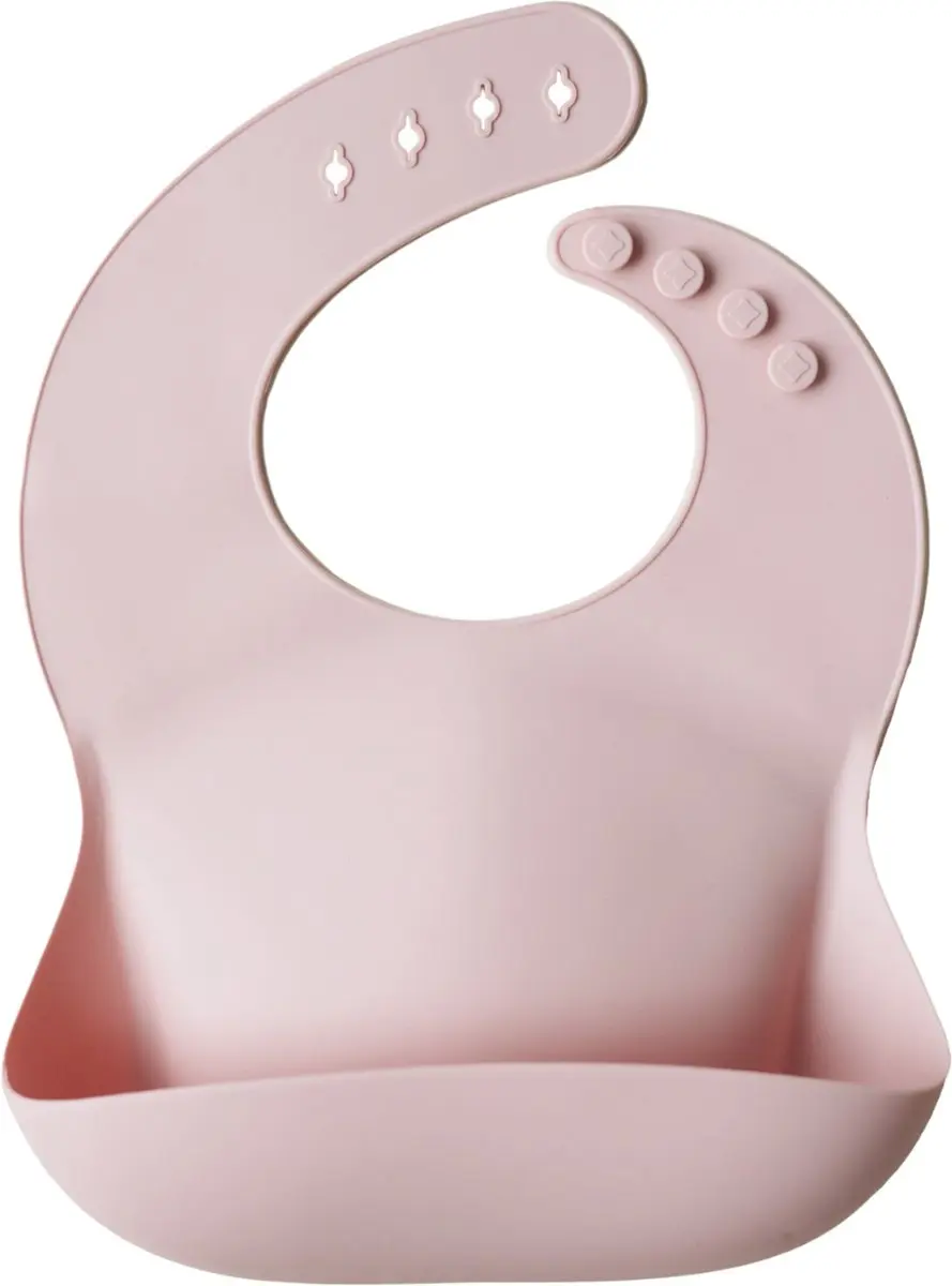 Mushie Siliconen Baby Slabbetje met Opvangbakje
