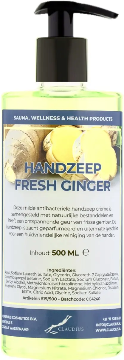 Splashbox Cosmetics Handzeep Fresh Ginger 500ml