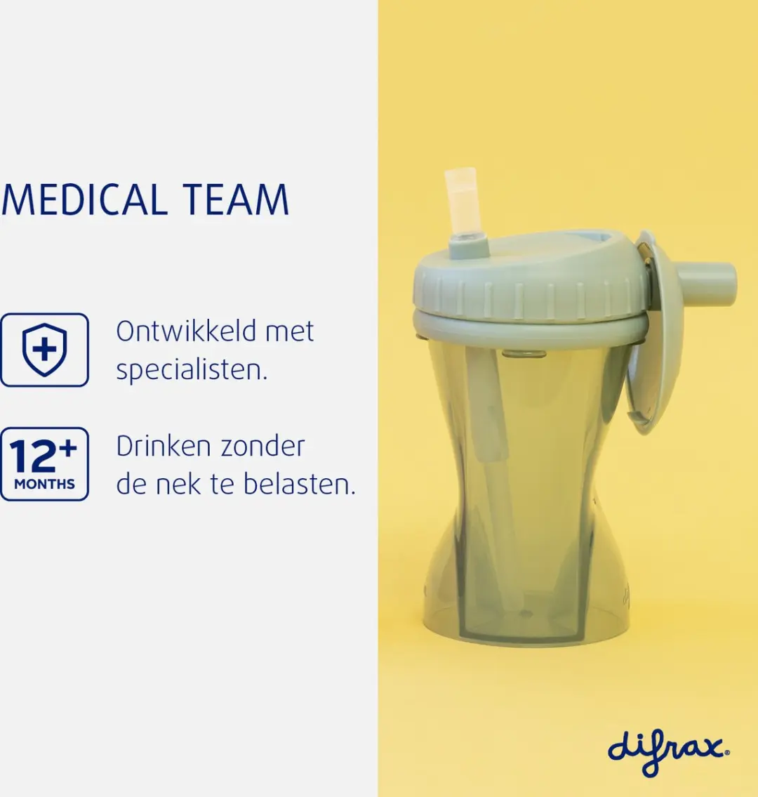 Difrax Rietjesbeker Antilek 250ml - Raspberry - 2 Stuks