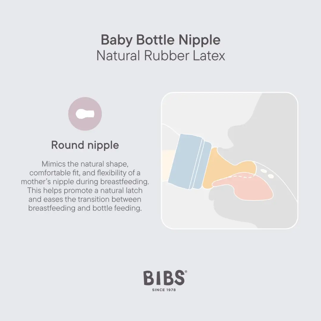 BIBS Babyfles 270ml - 2 Stuks - Natuurlijk Latexrubber - Ivory
