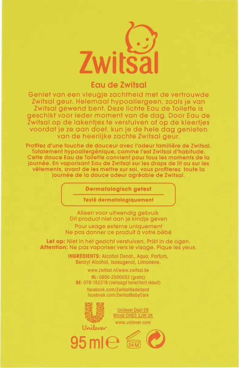 Zwitsal Eau de Toilette Set - Gele Verpakking