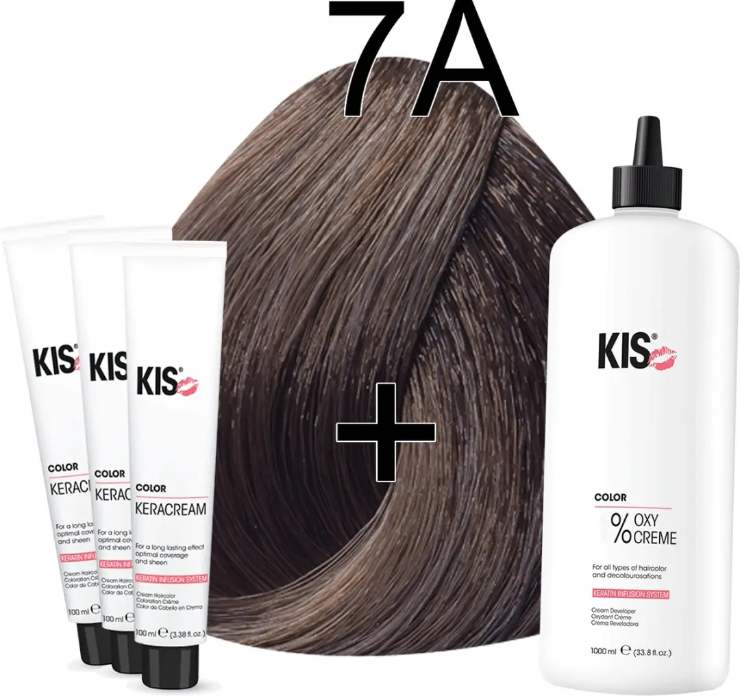 KIS KeraCream Color Haarverf 7A Middel Asblond