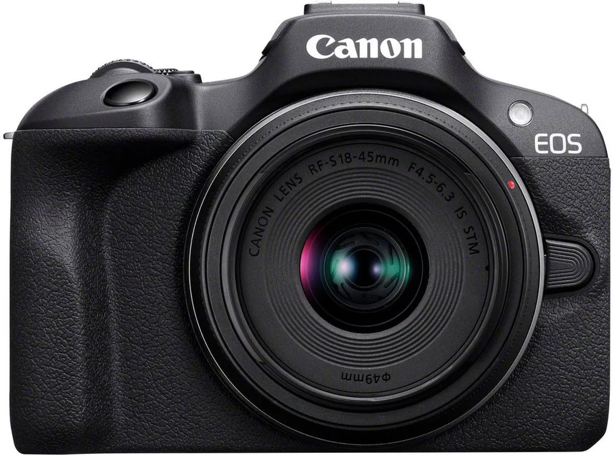 Canon EOS R100 RF-S 18-45mm IS STM Travel Kit - Zwart