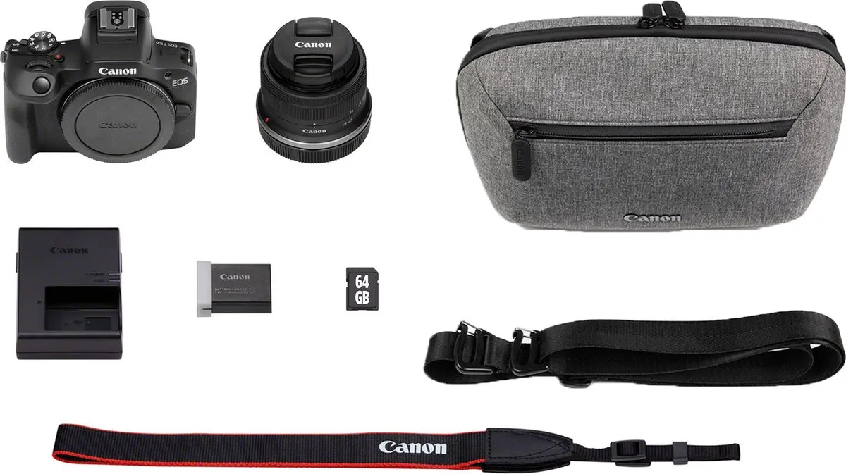 Canon EOS R100 RF-S 18-45mm IS STM Travel Kit