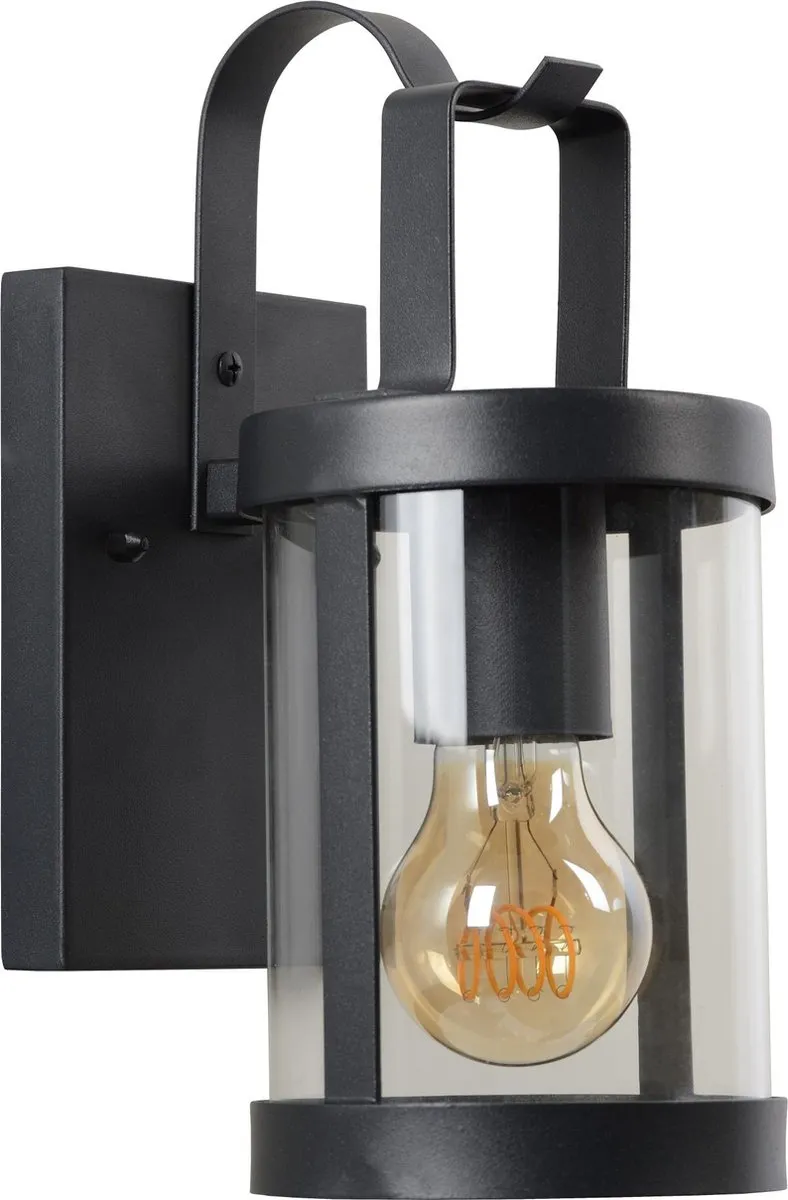 Lucide Lindelo Wandlamp E27 IP23 - Zwart