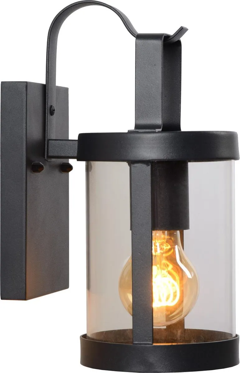 Lucide Lindelo Wandlamp E27 IP23 - Zwart