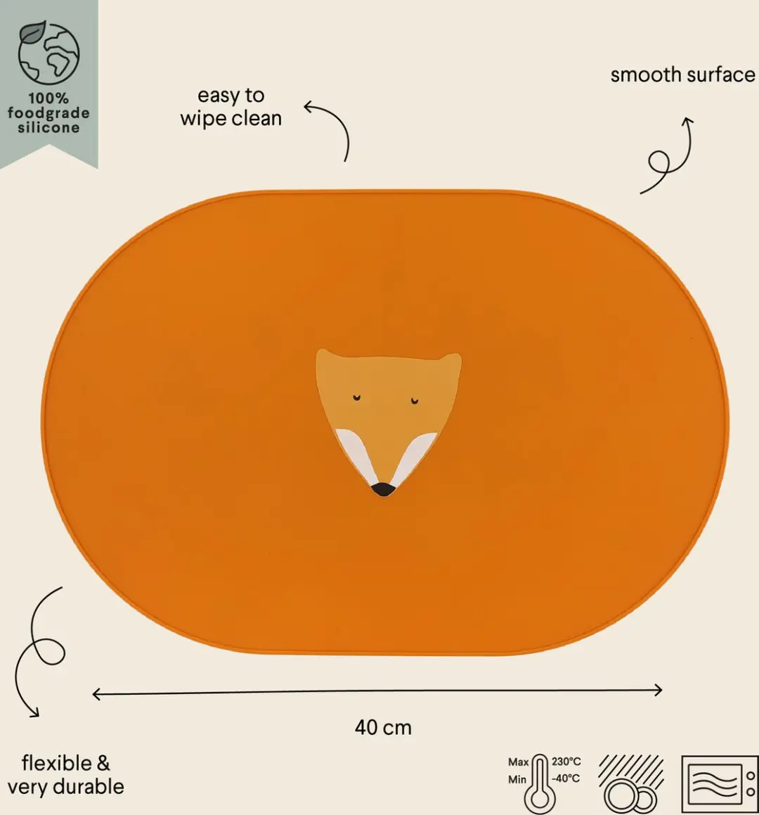 Trixie Mr. Fox Siliconen Placemat - 1 Stuk