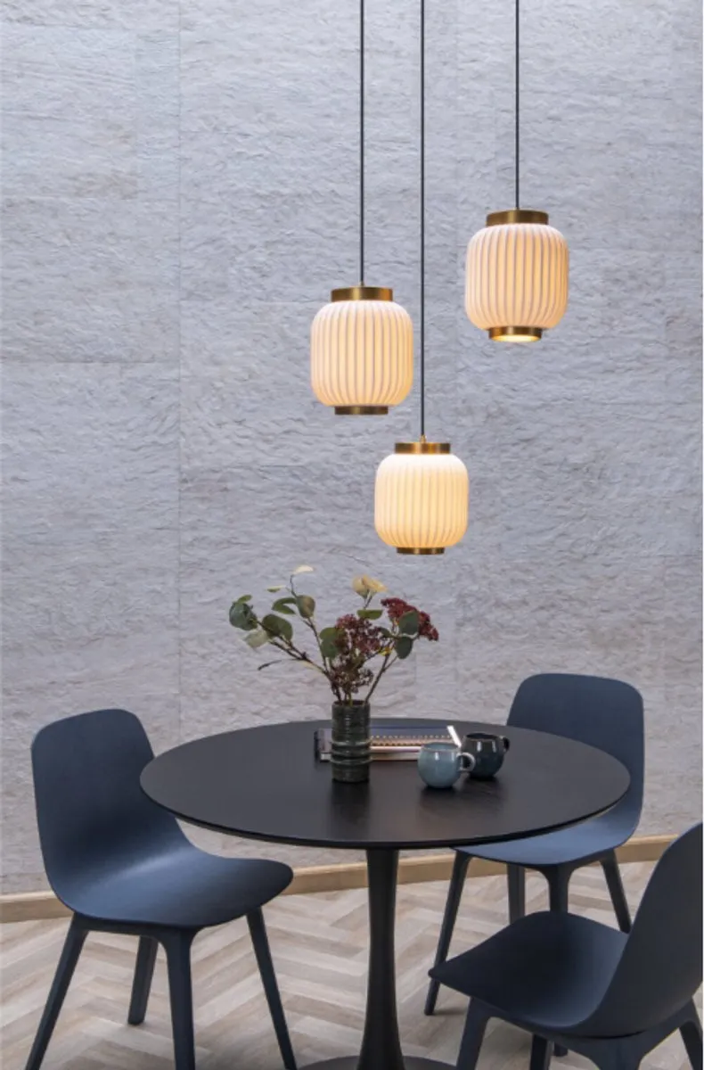 Lucide GOSSE Hanglamp 3xE27 - Wit - afbeelding 6 van 6