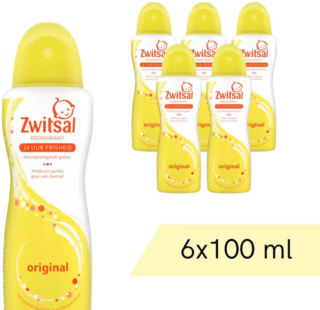 Zwitsal Deo Spray Original 6x100ml