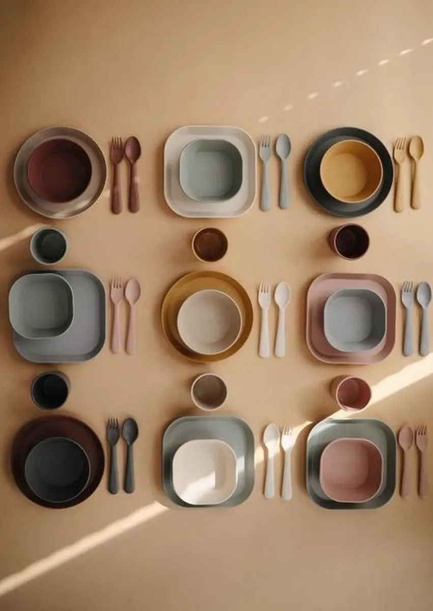 Mushie Kinderservies Bestek - 2-delig - Vanilla