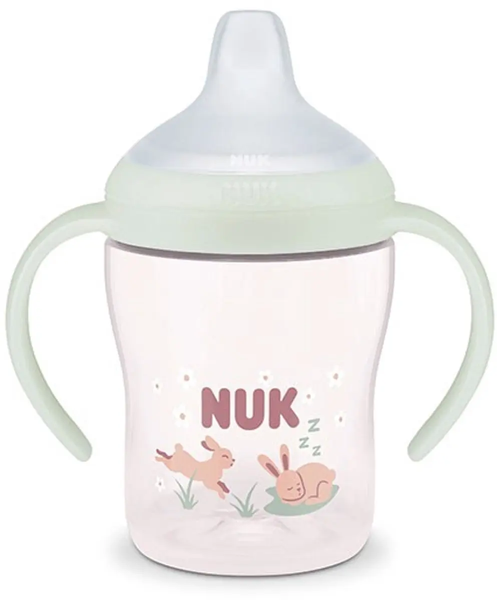 NUK Perfect Match Oefenbeker 150ml - Glow in the dark - Konijntje - Groen/Roz