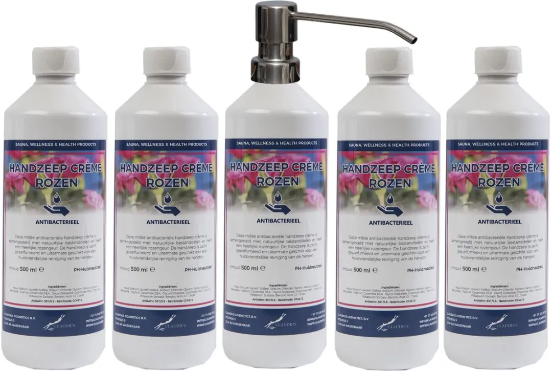 Splashbox Cosmetics Handzeep Crème Rozen 500ml