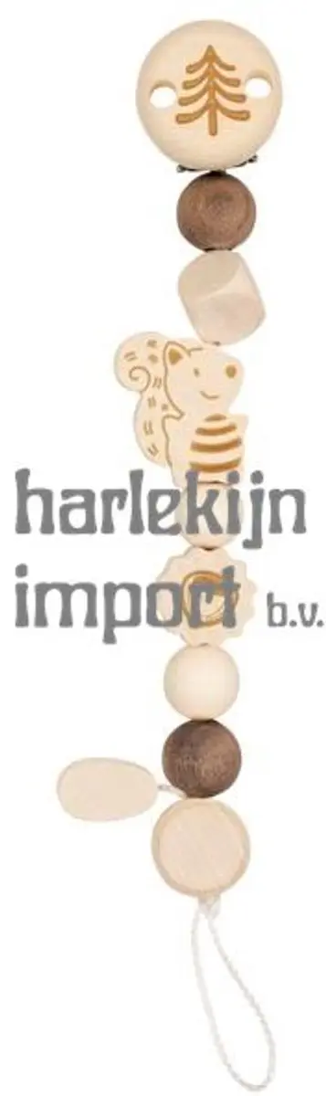 Goki Fopspeenketting Eekhoorn - Hout - Multikleur