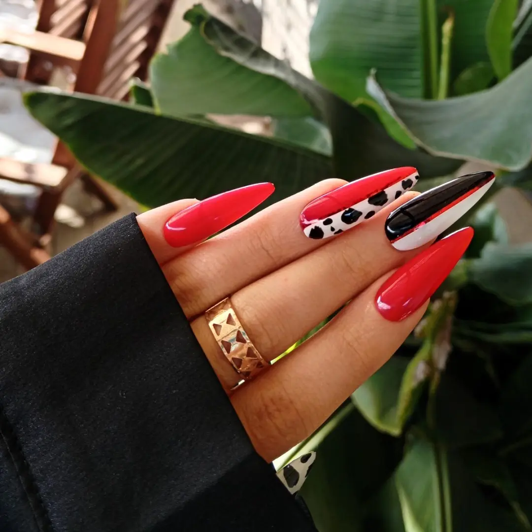 SD Press on Nails No. 118 Cruel-Là Plaknagels XL Stiletto