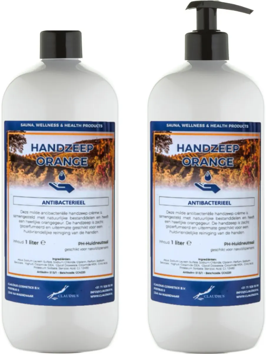 Splashbox Cosmetics Handzeep Orange 2 Liter - 2 Stuks