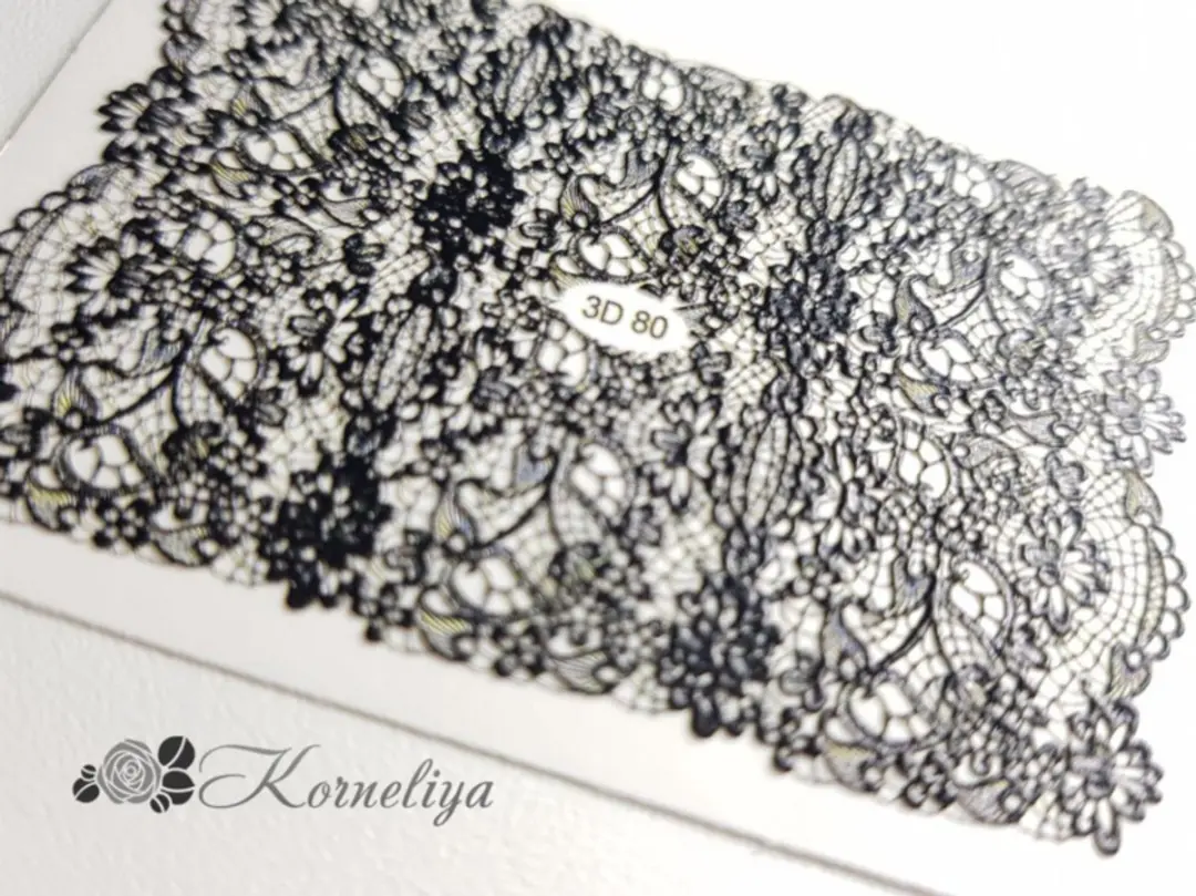 Korneliya 3D Waterdecal 080 Black