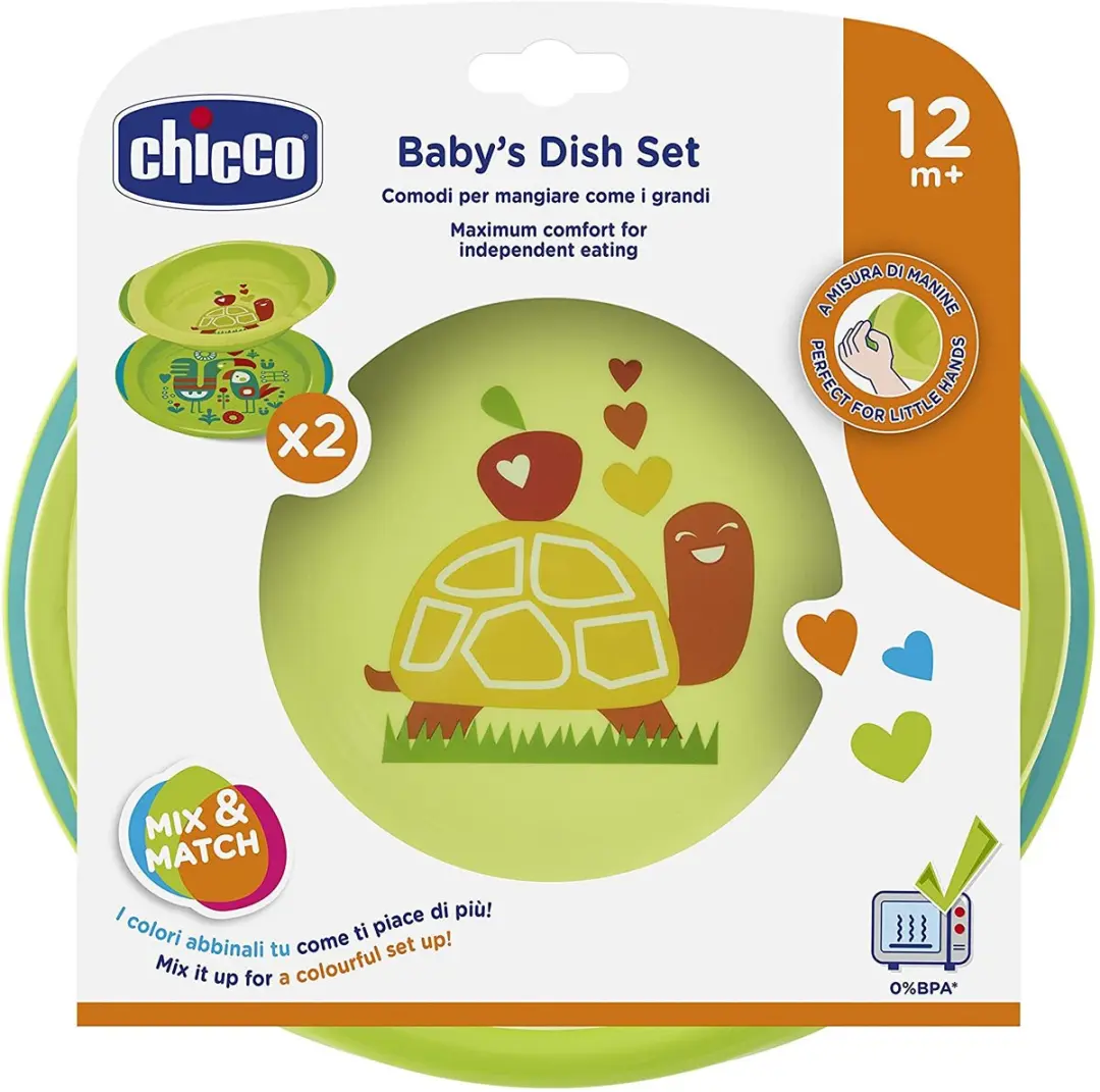 Chicco Bordenset Junior 24cm Polypropyleen - Groen