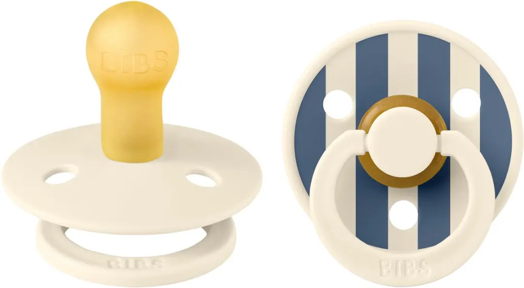 BIBS Colour Studio Speen - Natuurlijk Rubberlatex - Maat 1 - 2 Stuks - Pin Ivory Steel Blue