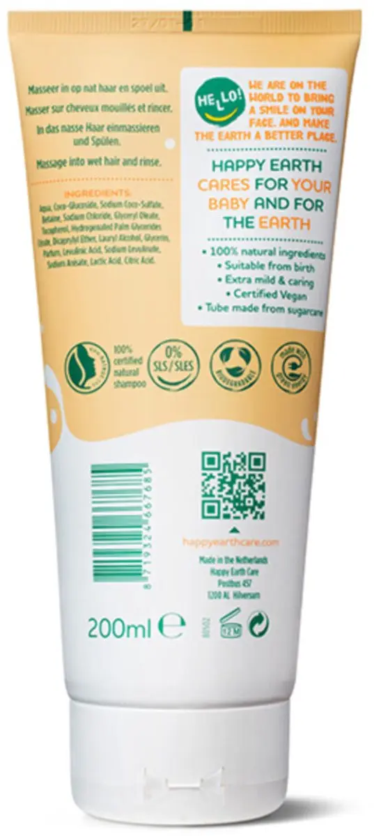 Happy Earth Baby & Kids Shampoo 200ml