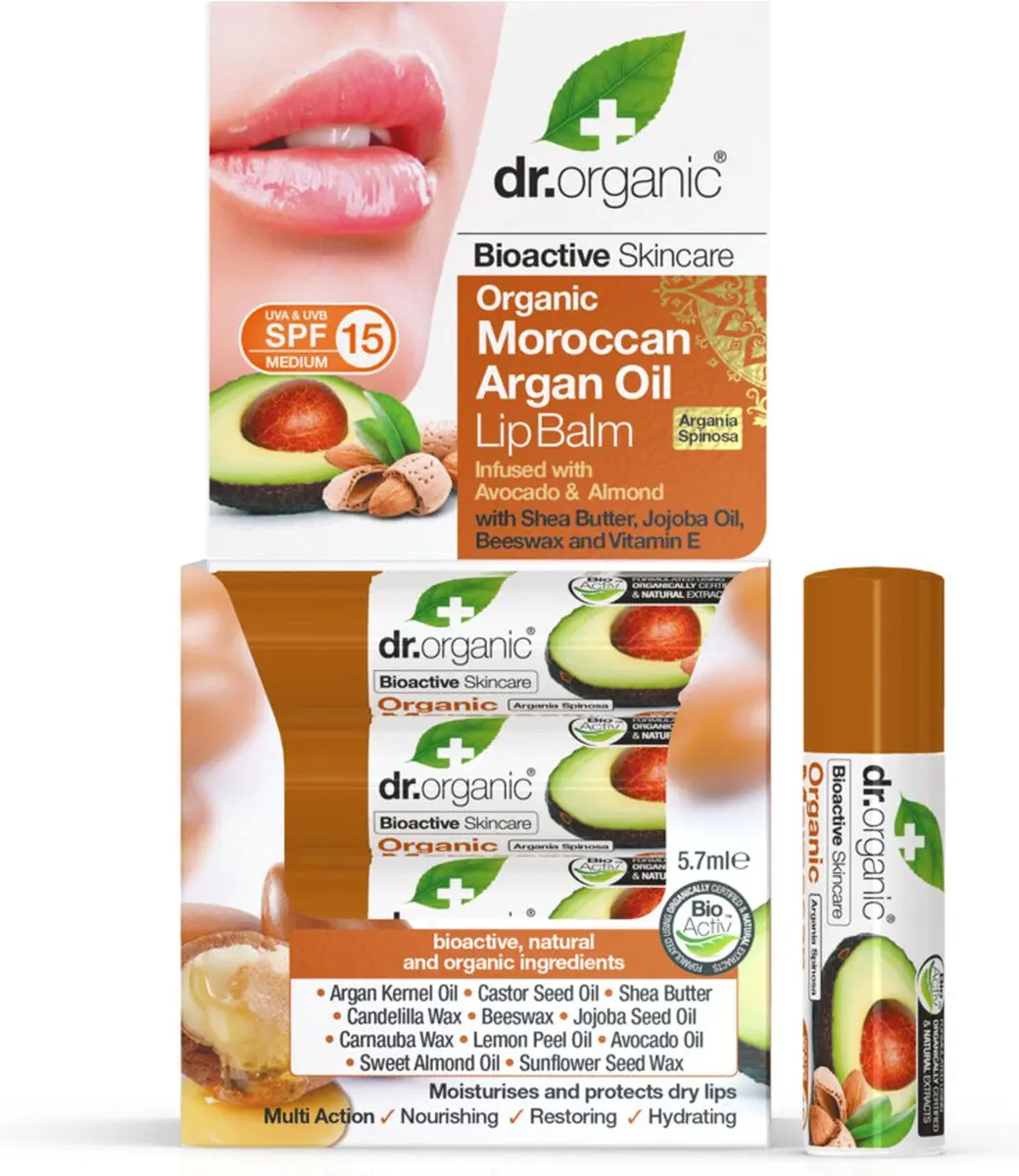 Dr. Organic Marokkaanse Arganolie Lippenbalsem 5,7ml