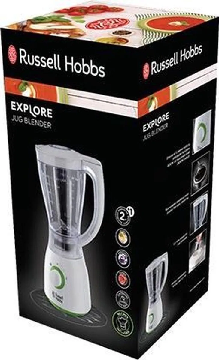 Russell Hobbs Explore 22250-56 Blender 500W - 1,5L - Groen/Wit - afbeelding 2 van 6
