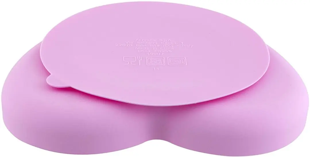 Chicco Hartvormig Siliconen Bordje Roze
