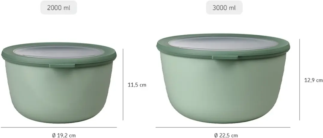 Mepal Cirqula Vershouddoos 2L - 3 Vakken - Nordic Blue
