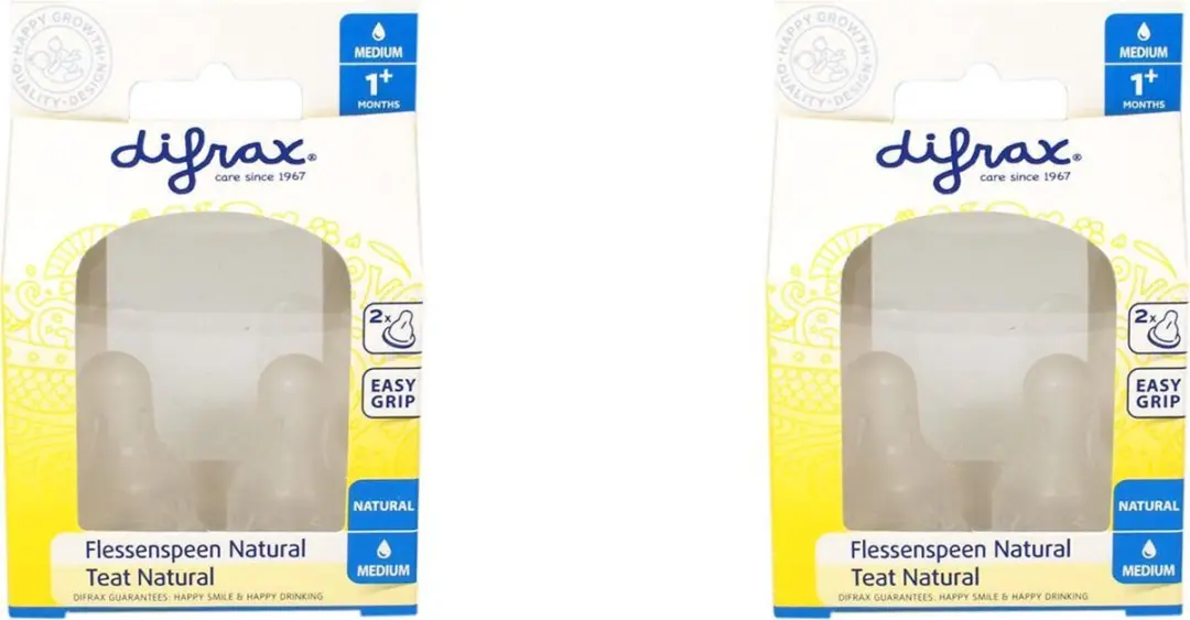Difrax Flessenspeen Natural Medium - 4 Stuks