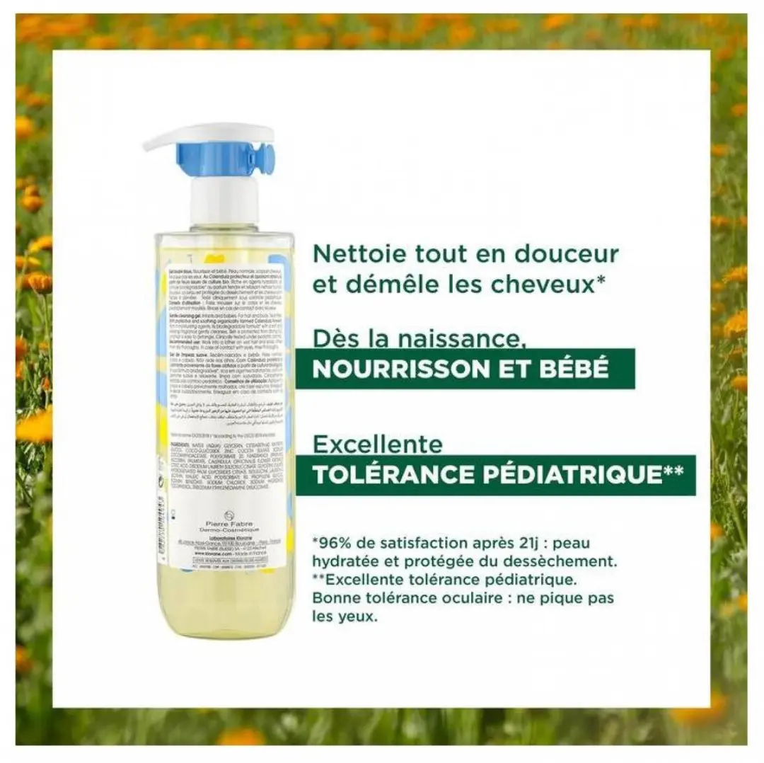 Klorane Gentle Cleansing Gel Bébé 500ml - Pompfles