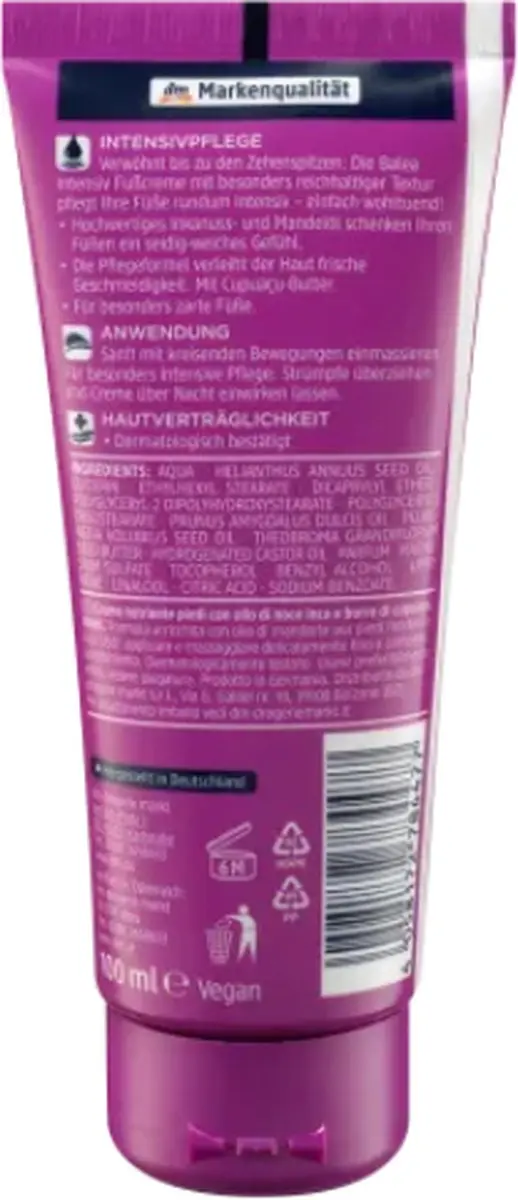 Balea Voetcrème Intensive 100ml