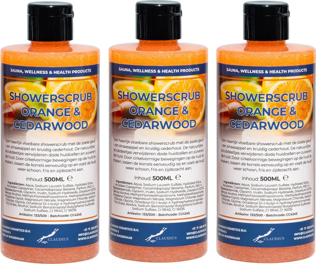 Splashbox Cosmetics Showerscrub Sweet Orange & Cedarwood 500ml