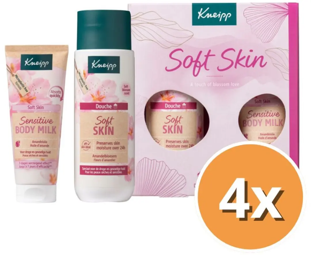 Kneipp Soft Skin Moments Geschenkset - 200ml + 75ml - 4 Stuks
