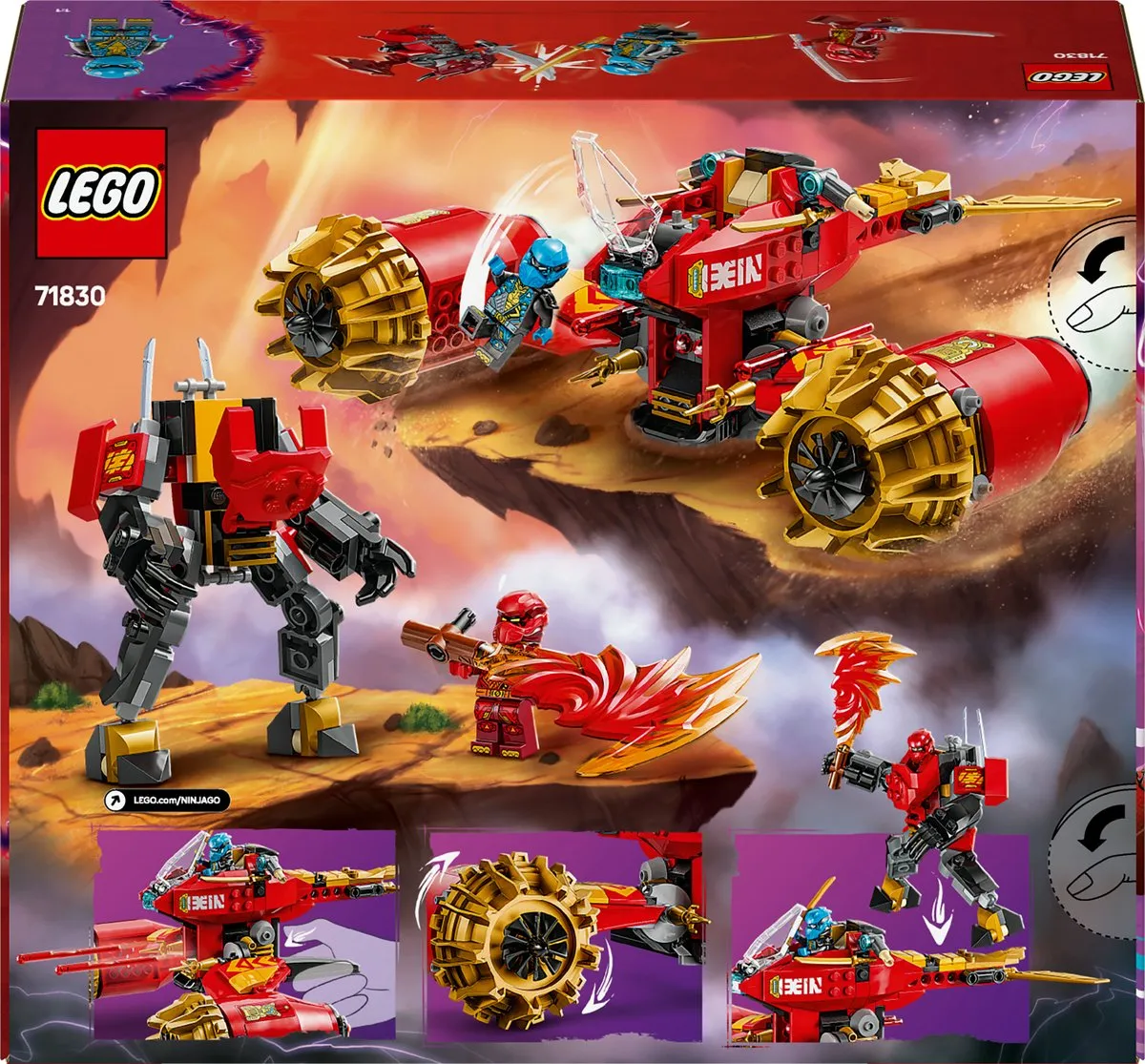 LEGO Ninjago Kai Mechastormvoertuig 71830 - 333 Stukken