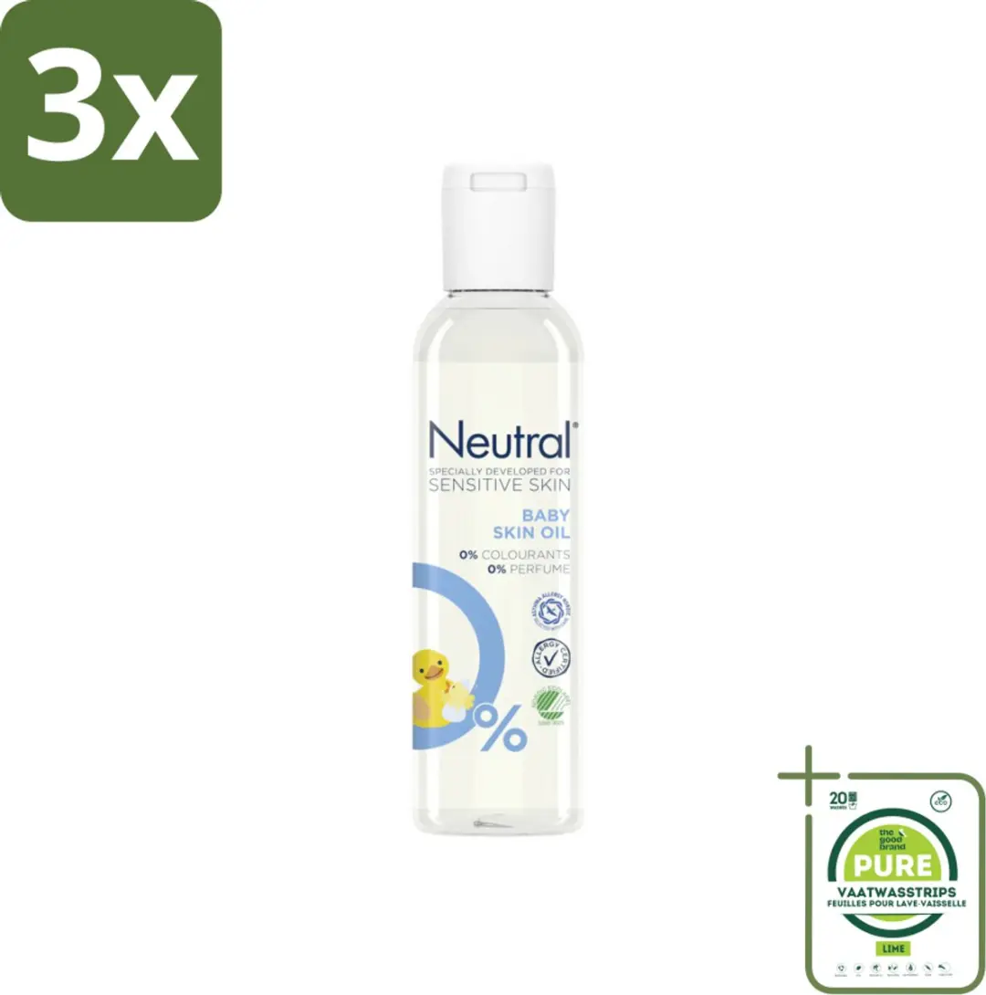 Neutral Baby Huidolie Parfumvrij 450ml - 3 Stuks