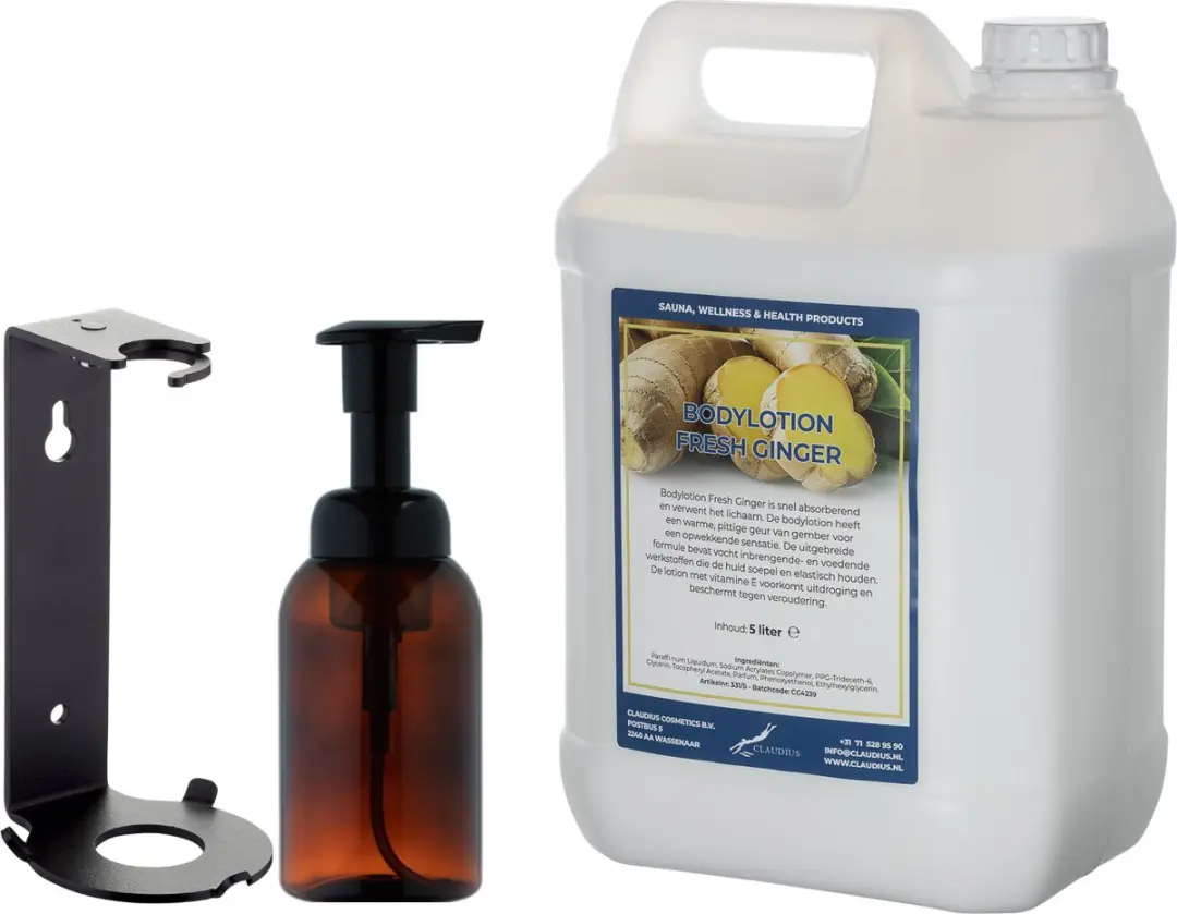 Splashbox Cosmetics Zeepdispenser 300ml + 5L Bodylotion Fresh Ginger