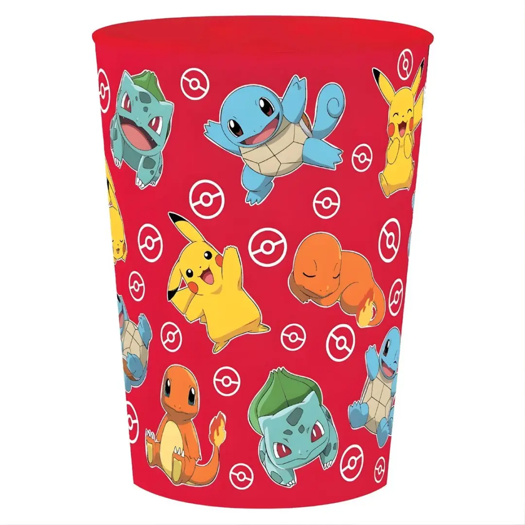 Pokémon Drinkbekers - 4 Stuks - Steenrood - 250ml
