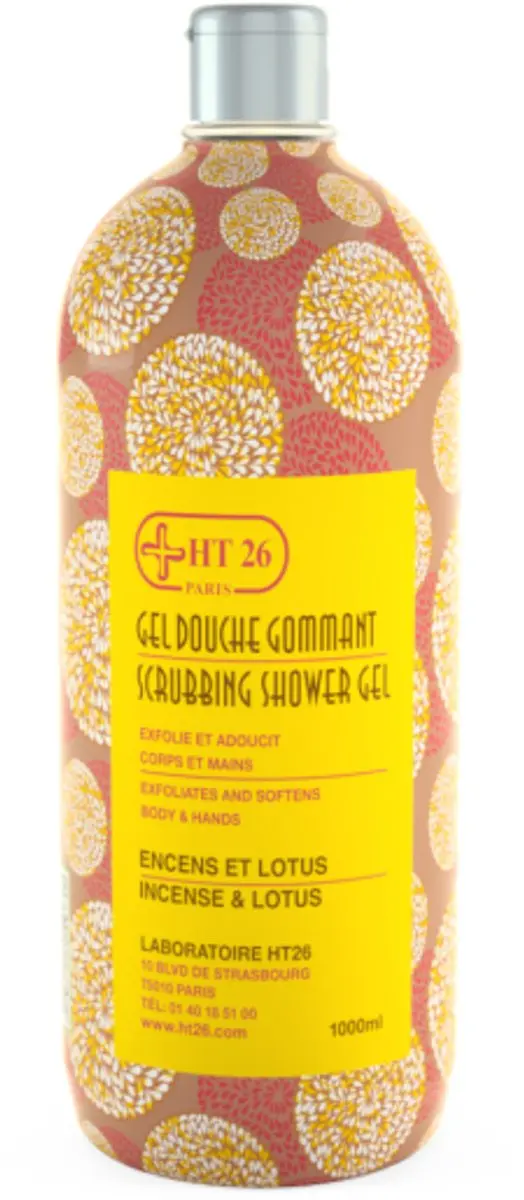 HT26 Paris Shower Gel Scrub Incense & Lotus 1000ml