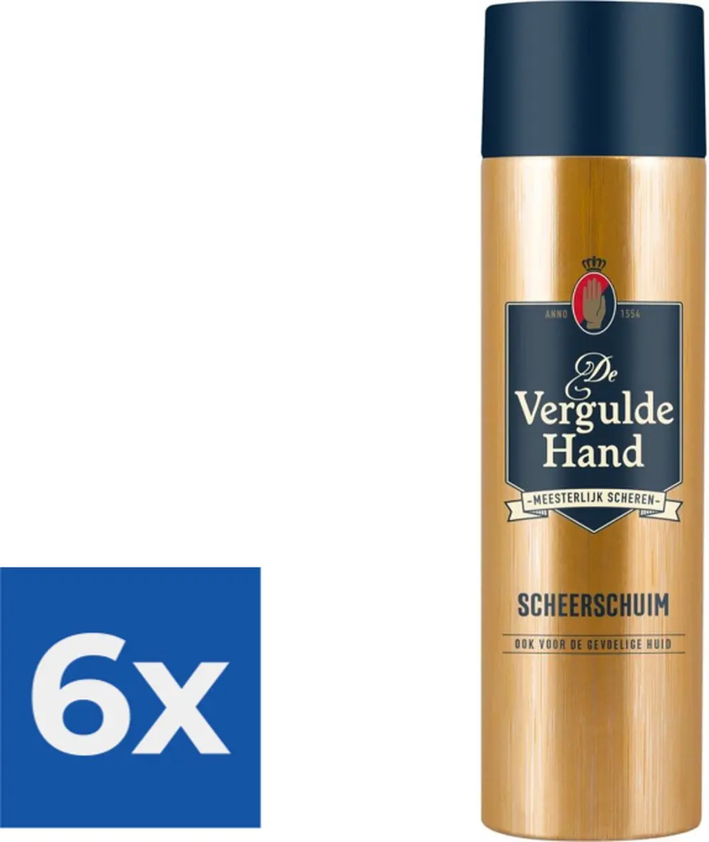 Vergulde Hand Scheerschuim 250ml - 6 Stuks