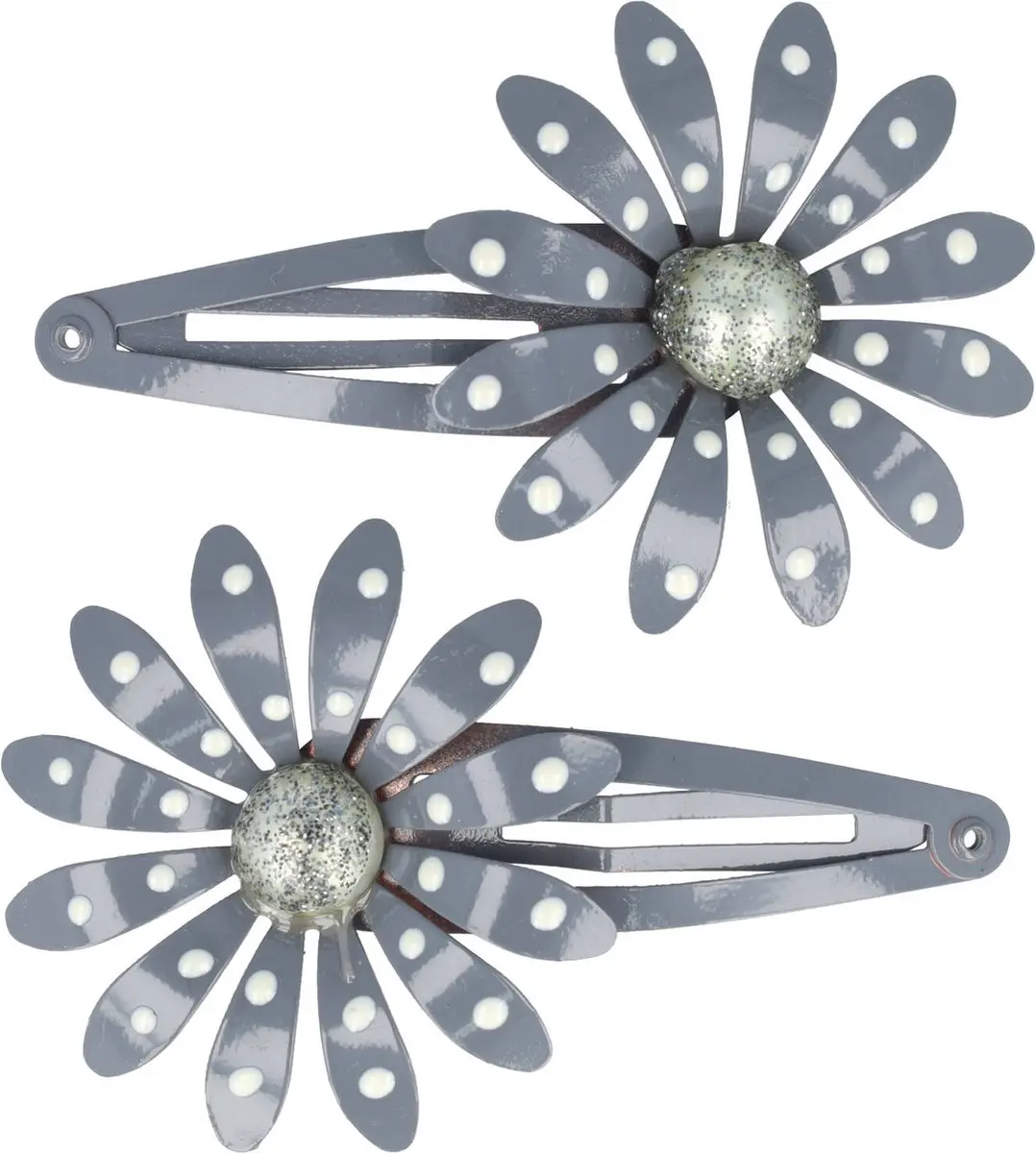 Haarsoires Klikklak Haarspeld 7cm Grijs