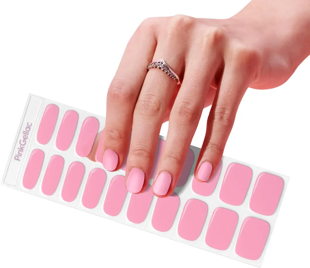Pink Gellac UV Nagelstickers Poppy Pink 0045
