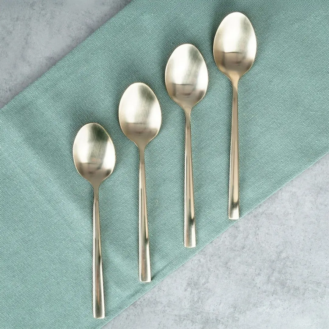 Excellent Houseware Theelepeltjes Goud - 4 Stuks